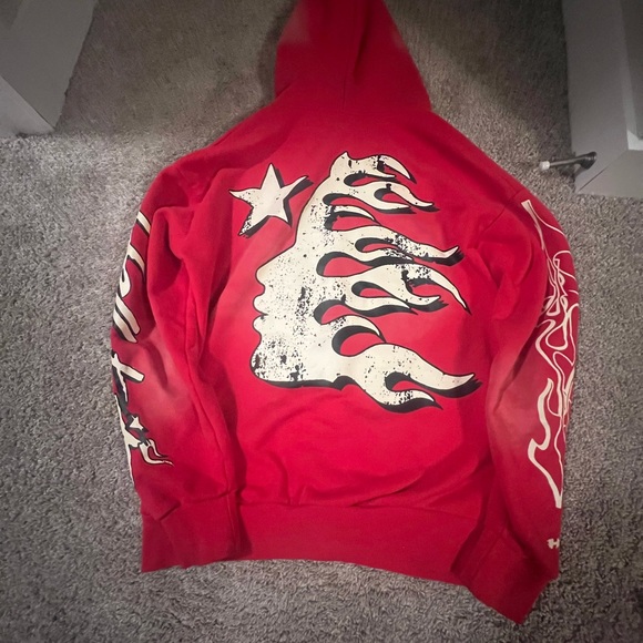 Red hellstar hoodie men small - Picture 2 of 3
